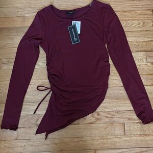 New Just Polly Scrunched Sides Top